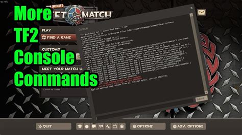 Console commands for tf2 - UPDATE. It turns out that the commands can only be run on the server, meaning that I as a player can only use tf_debug_flamethrower when I create a server from within the client. Now the trick becomes running SourceMod from within the client instead of through Source Dedicated Server. UPDATE #2.